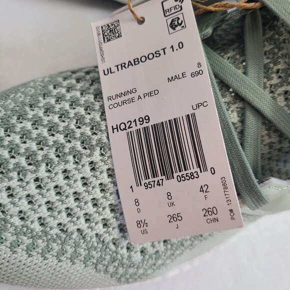 NEW Adidas Ultraboost 1.0 Shoes HQ2199 Size 8.5 Linen Green main image 7